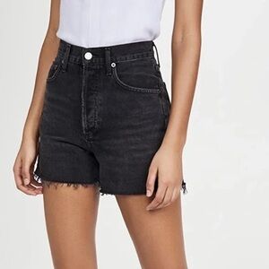 Agolde Black Jean Shorts